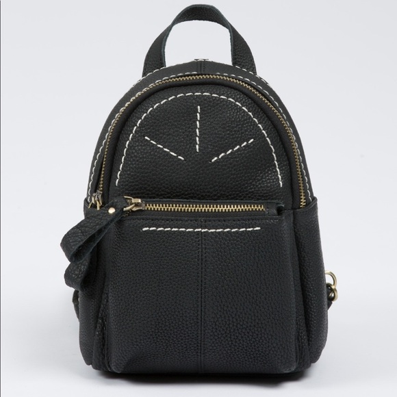 POL BLACK 🖤 LEATHER BACKPACK PURSE-perfect! 🌻 - Picture 8 of 10